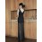 Split Thigh Bodycon Tank Maxi Dress, Elegant V Neck Sleeveless Dress For Party & Banquet, Women's Clothing